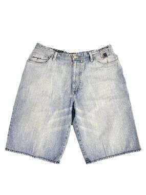Enyce Men's Blue Denim Baggy Shorts Size 38 Y2K Skater Grunge Jorts